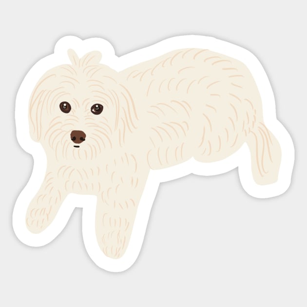 Maltese Poodle Sticker by PatternbyNOK